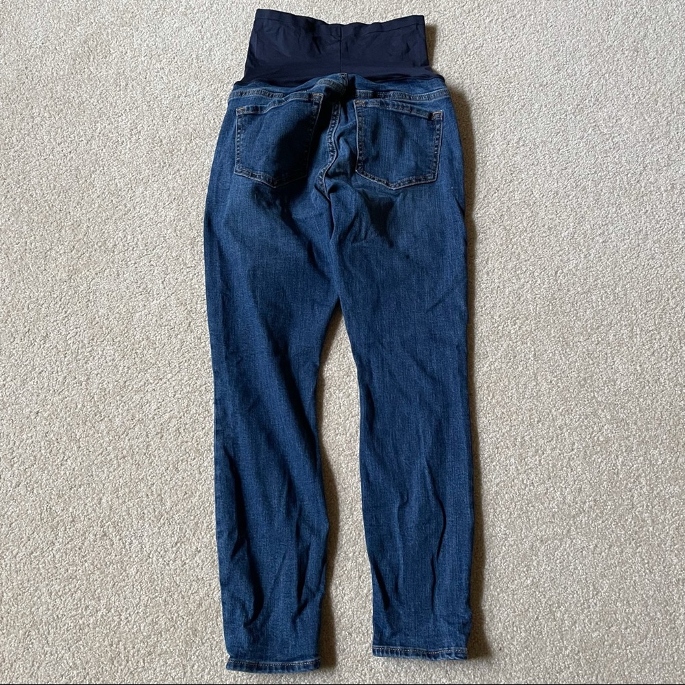 GAP Maternity Full Panel Jegging Dark Indigo Wash Pockets-26 Regular - Picture 4 of 11